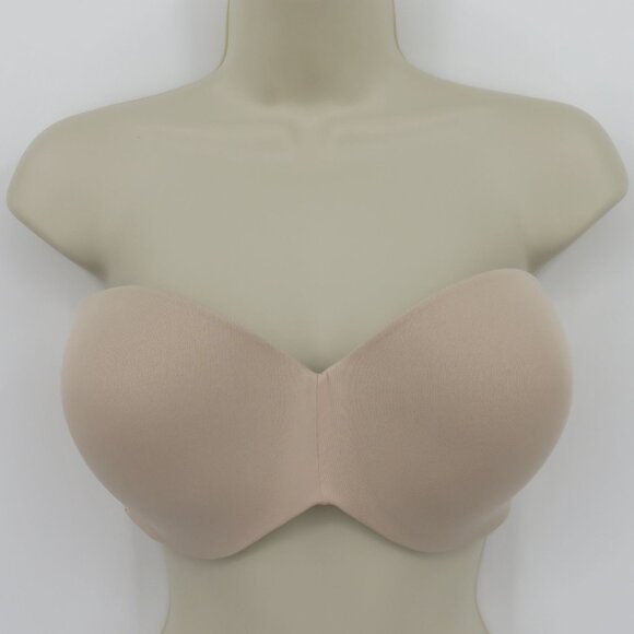 Maidenform 40C Beige Underwire Lined Expressions Stay Put Strapless Bra SE0004 - Picture 13 of 14